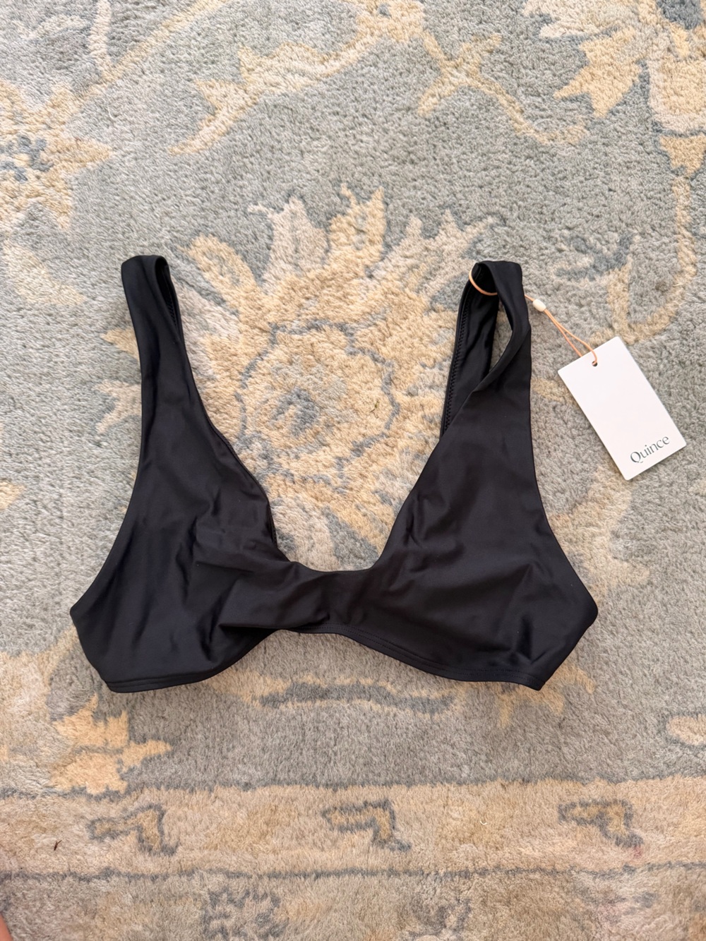 NWT Quince black swim top